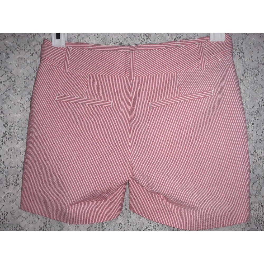 Ann Taylor 00 Striped Seersucker Stretchy Casual Shorts Sz 00 - Picture 3 of 5
